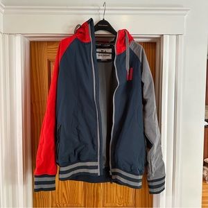Tech Apparel Navy, Red, Grey Jacket size Large